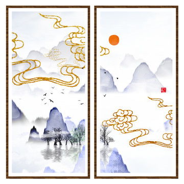 山水抽象裝飾畫,文化藝術(shù),設(shè)計(jì)素材,設(shè)計(jì)模板,匯圖網(wǎng)