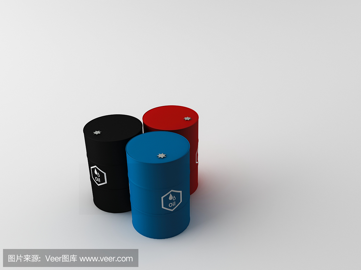 3 d的石油桶