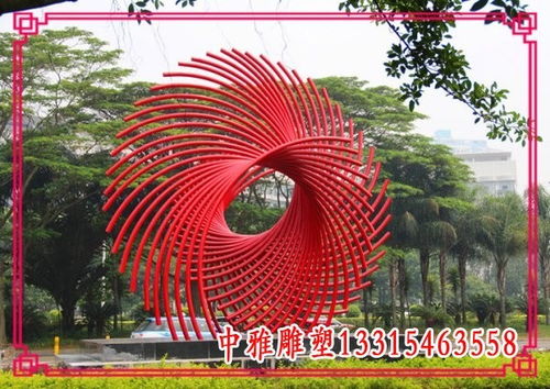 小區(qū)不銹鋼紅色抽象鳳凰雕塑 武漢白鋼紅色抽象雕塑定制廠家
